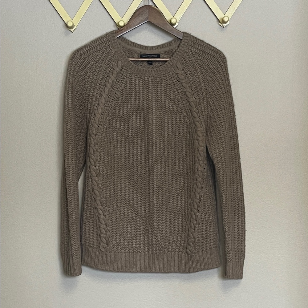 Brown Cable Knit Sweater